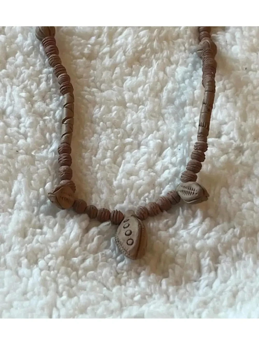 Handcrafted Brown Tribal Style Wooden Bead Necklace